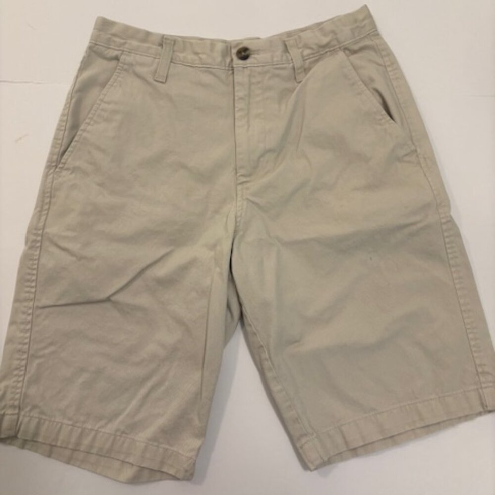 Eddie Bauer EUC Men's Khaki 100% Cotton Chino Shorts 10" Inseam 30" Waist